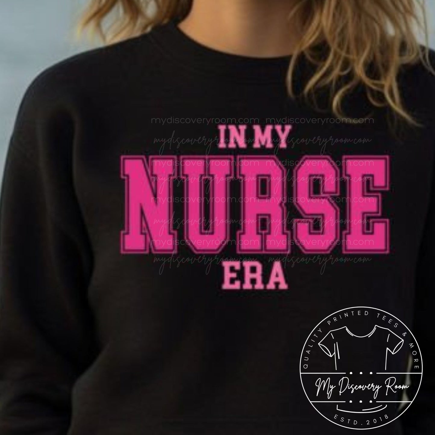In My Nurse Era Block Letters Graphic Tee - MyDiscoveryRoom