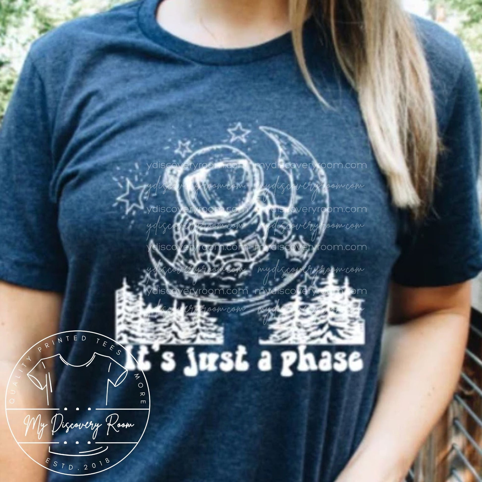 It's Just A Phase With Astronaut Graphic Tee - MyDiscoveryRoom