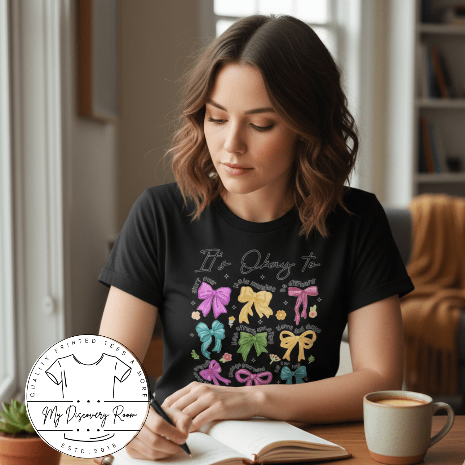 It’s Okay To… Feelings & Bows Graphic Tee - MyDiscoveryRoom