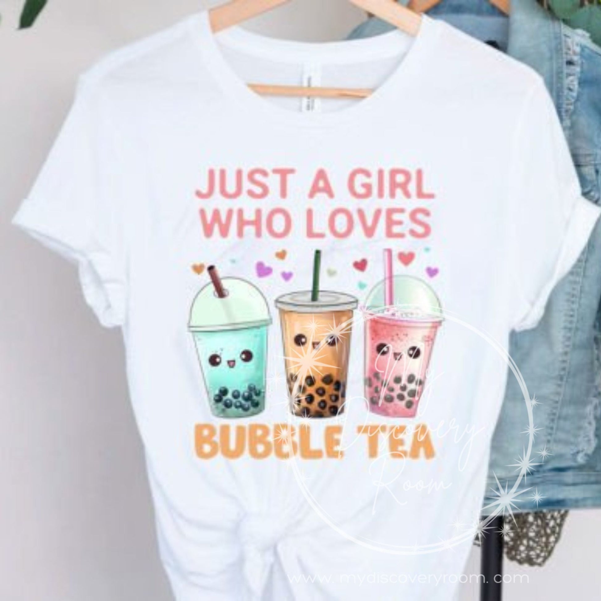 Just A Girl Who Loves Bubble Tea Graphic Tee - MyDiscoveryRoom