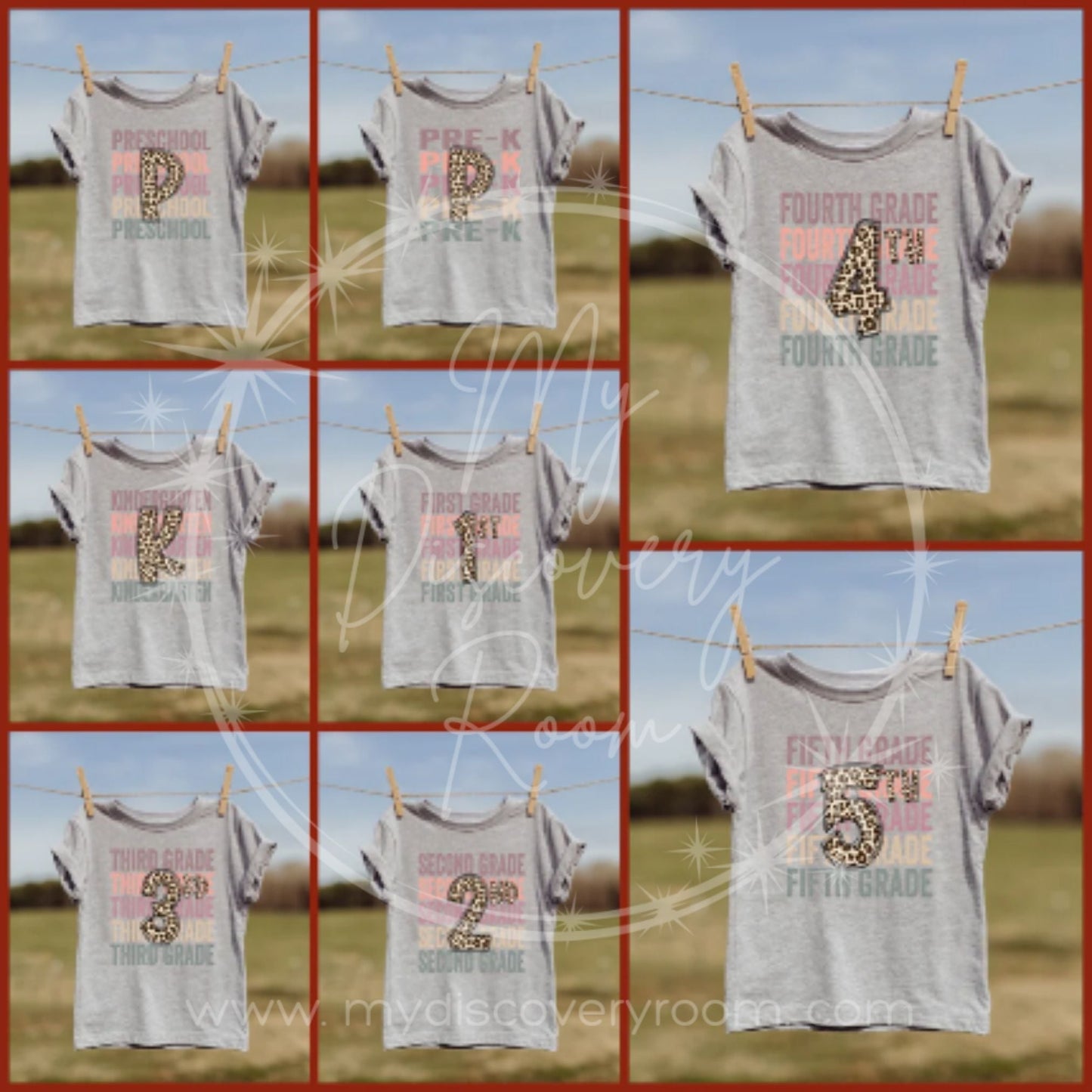Leopard Print Grade Level Graphic Tee - MyDiscoveryRoom