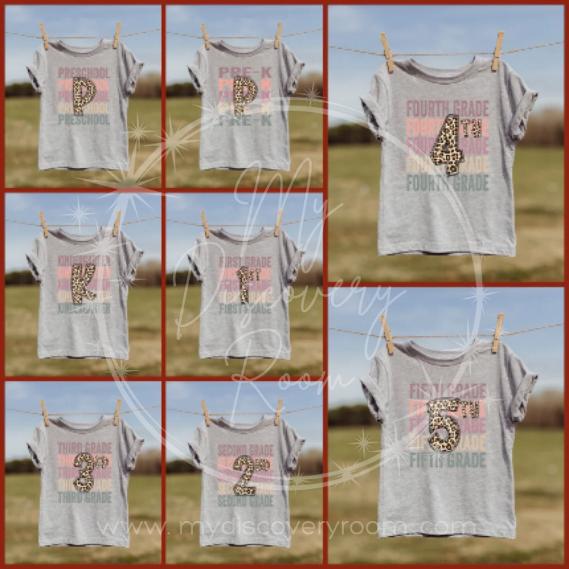Leopard Print Grade Level Graphic Tee - MyDiscoveryRoom