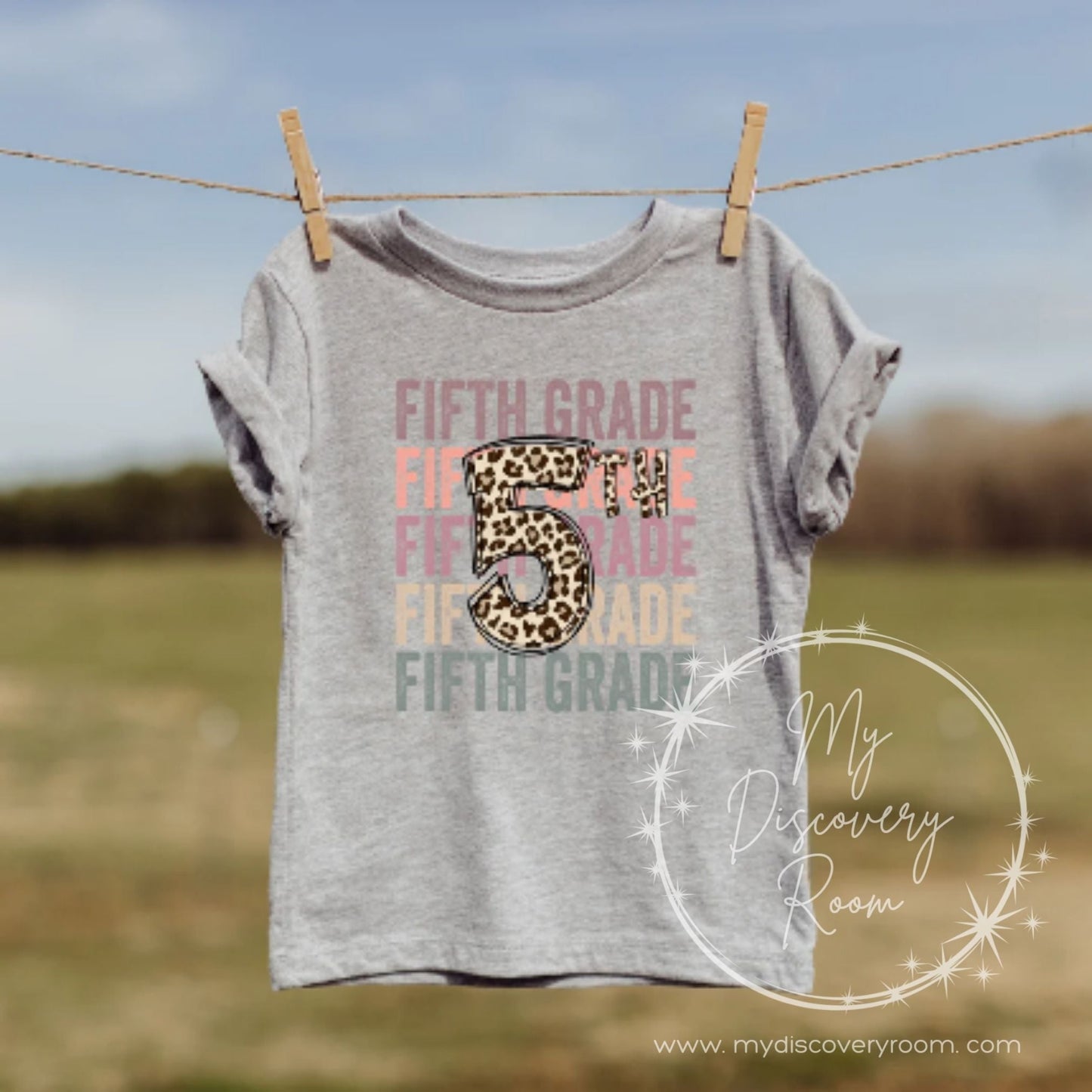 Leopard Print Grade Level Graphic Tee - MyDiscoveryRoom