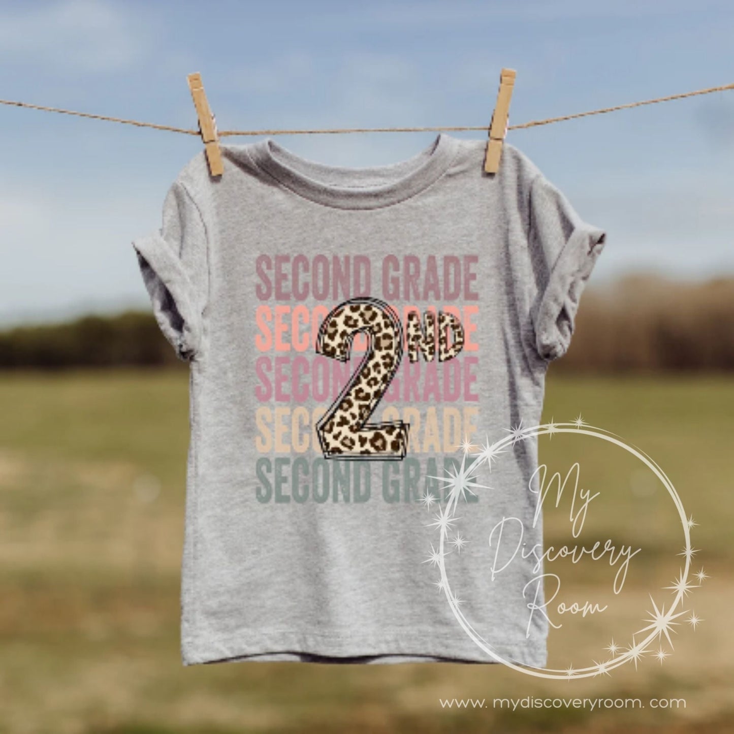 Leopard Print Grade Level Graphic Tee - MyDiscoveryRoom