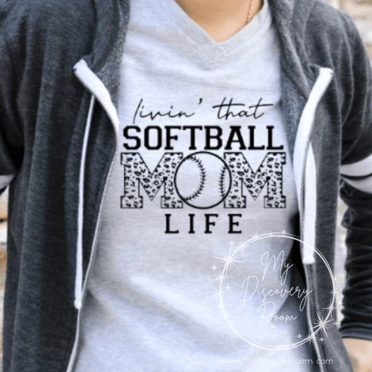 Livin' That Softball Mom Life Graphic Tee - MyDiscoveryRoom