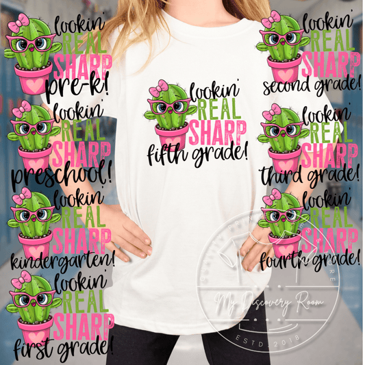 Lookin Sharp Cactus Grade Level Graphic Tee - MyDiscoveryRoom