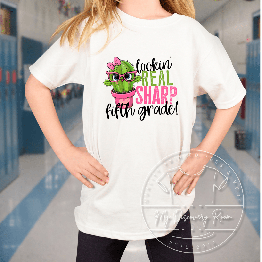 Lookin Sharp Cactus Grade Level Graphic Tee - MyDiscoveryRoom