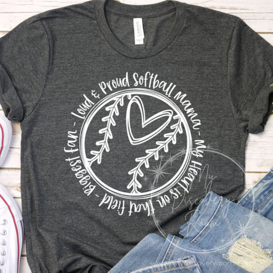 Loud & Proud Softball Mama Graphic Tee - MyDiscoveryRoom