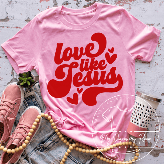 Love Like Jesus Red Ink Graphic Tee - MyDiscoveryRoom