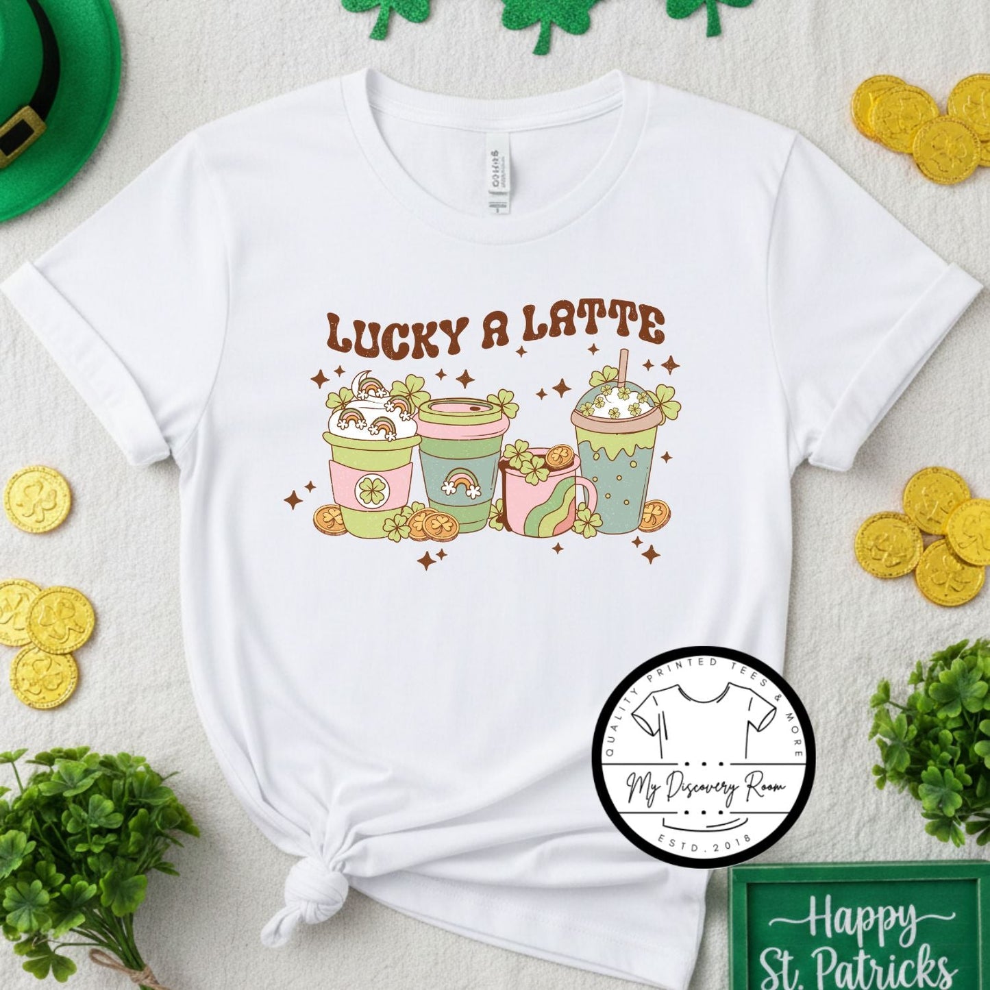 Lucky a Latte Graphic Tee - MyDiscoveryRoom
