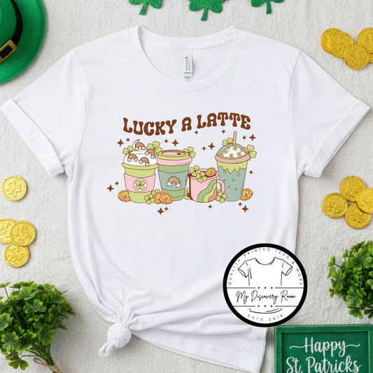 Lucky a Latte Graphic Tee - MyDiscoveryRoom