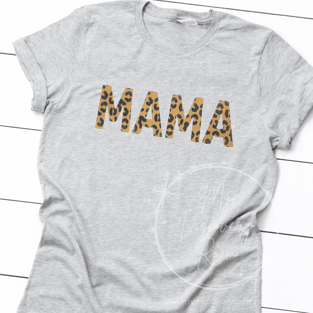 MAMA Leopard Print Graphic Tee - MyDiscoveryRoom