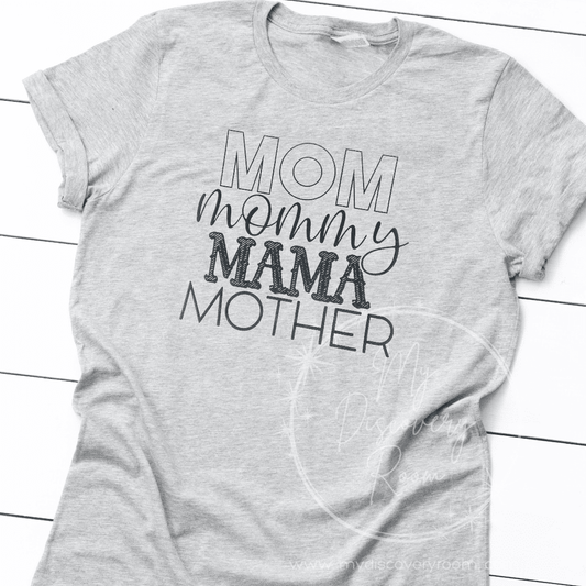Mom Mommy Mama Mother Graphic Tee - MyDiscoveryRoom