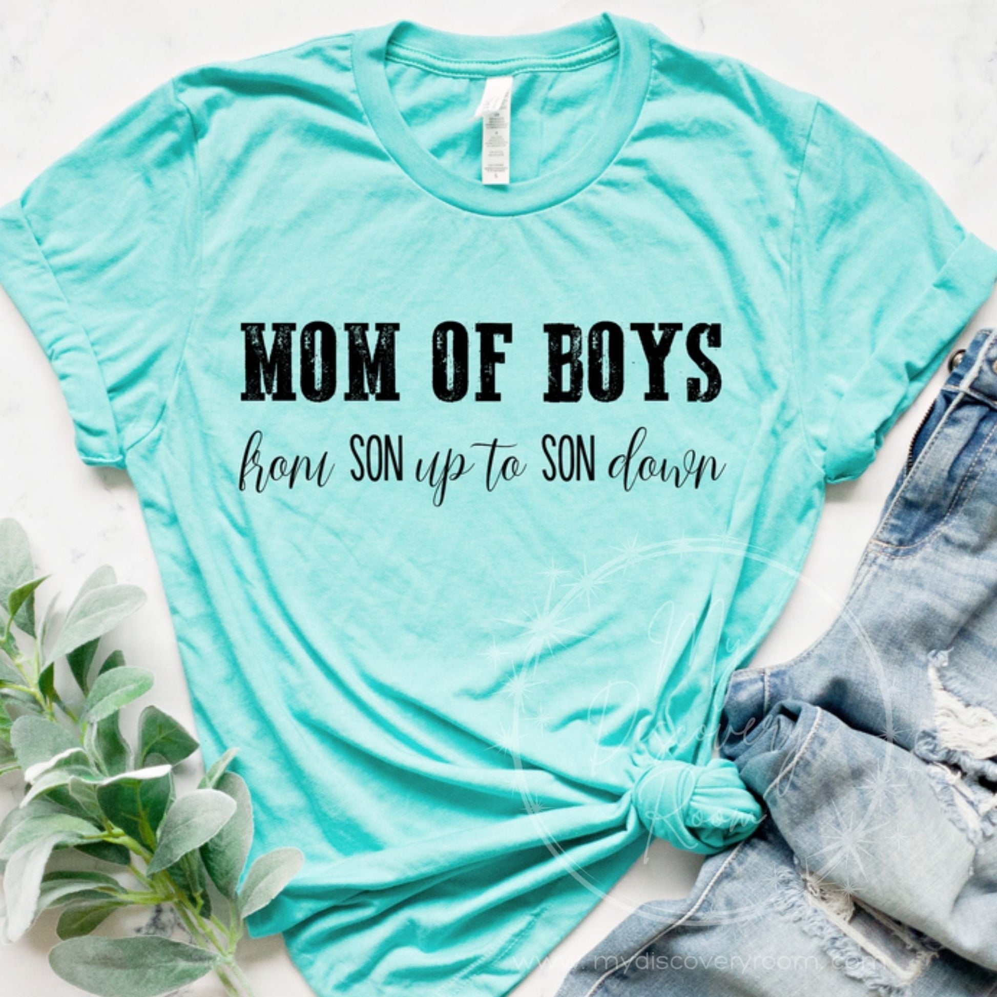 Mom Of Boys From Son Up To Son Down Graphic Tee - MyDiscoveryRoom