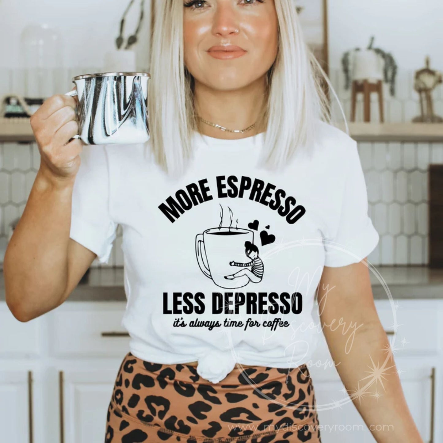 More Espresso Less Depresso Graphic Tee - MyDiscoveryRoom