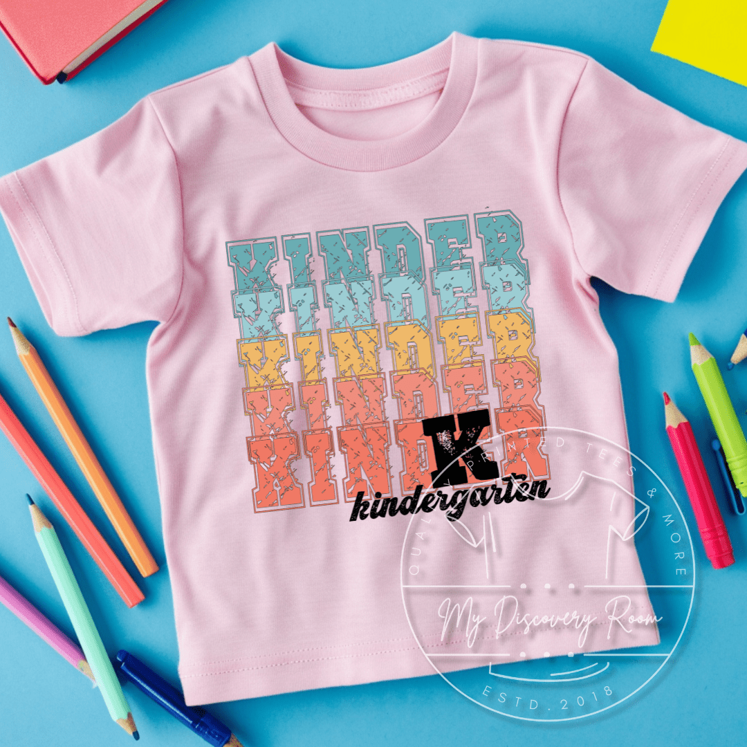 Multi Color Stacked Grade Level Graphic Tee - MyDiscoveryRoom