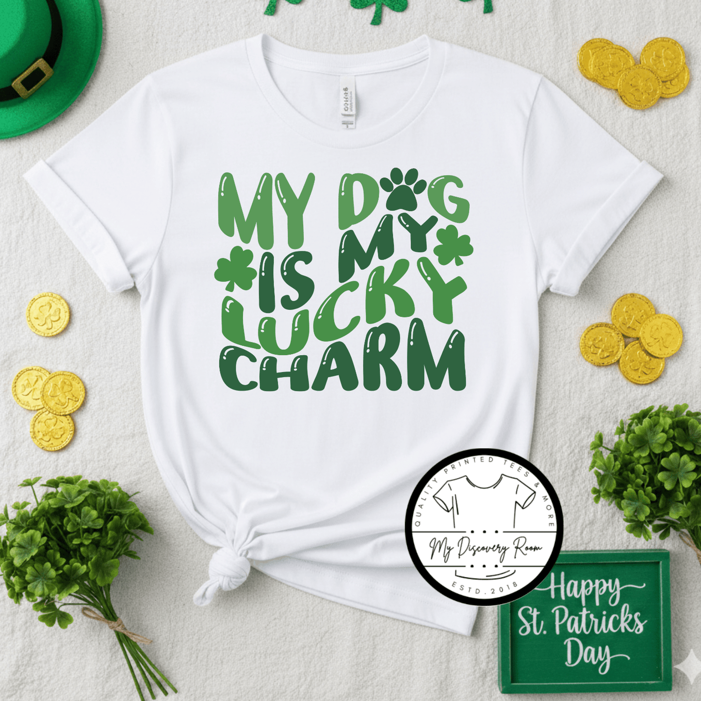 My Dog Is my Lucky Charm Graphic Tee - MyDiscoveryRoom