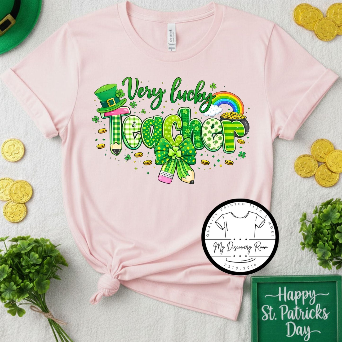 One Lucky Teacher Graphic Tee - MyDiscoveryRoom