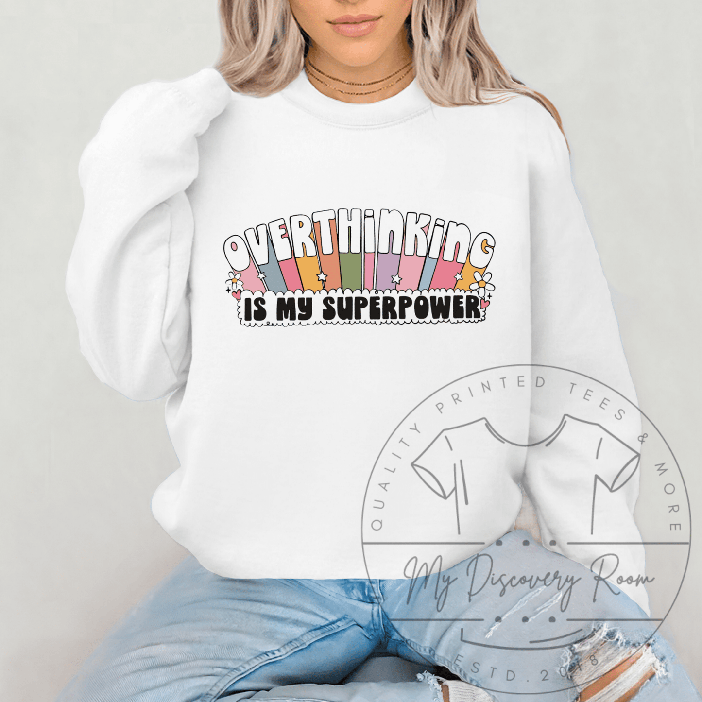 Overthinking Is My Superpower Graphic Tee - MyDiscoveryRoom