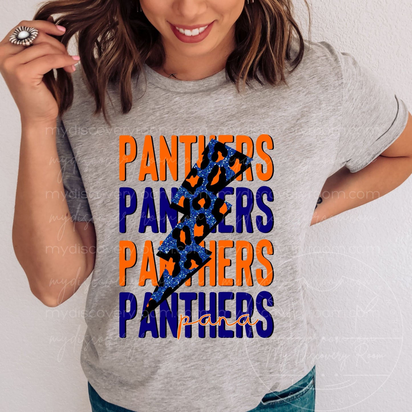 Pana Panthers with Lighting Bolt Graphic Tee - MyDiscoveryRoom