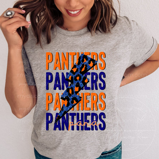 Pana Panthers with Lighting Bolt Graphic Tee - MyDiscoveryRoom