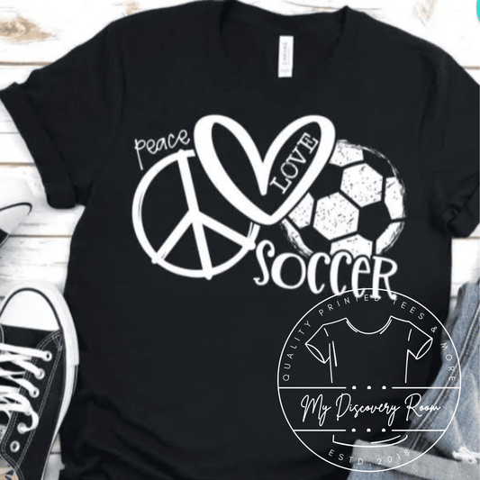 Peace Love Soccer Graphic Tee - MyDiscoveryRoom
