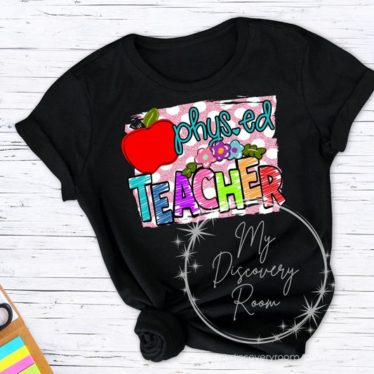 Phys. Ed Teacher with Floral Graphic Tee - MyDiscoveryRoom