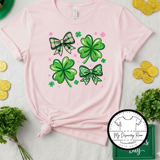 Shamrocks and Bows Graphic Tee - MyDiscoveryRoom