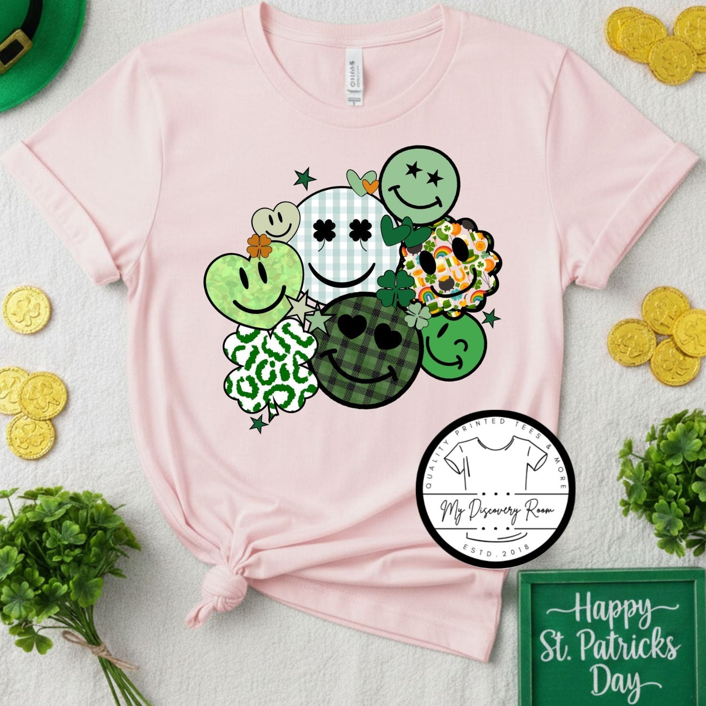 Shamrocks and Smiles St. Patrick’s Day Graphic Tee - MyDiscoveryRoom