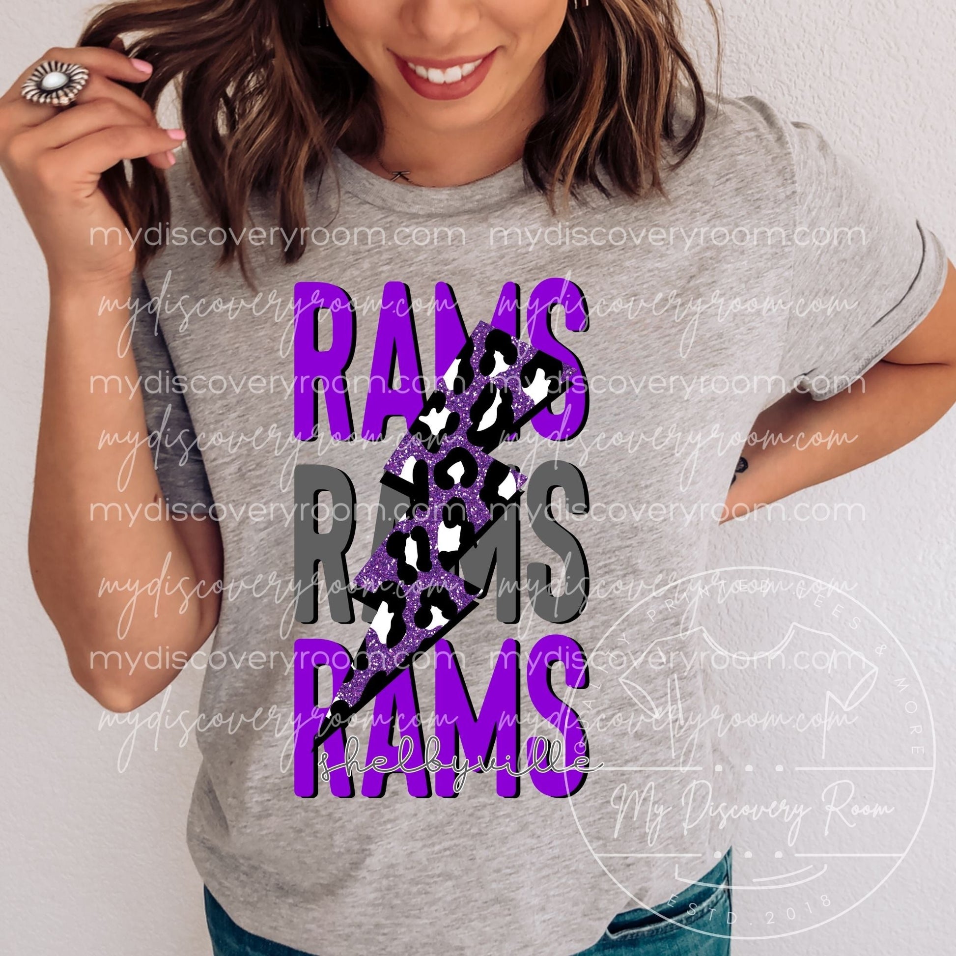 Shelbyville Rams with Lighting Bolt Graphic Tee - MyDiscoveryRoom