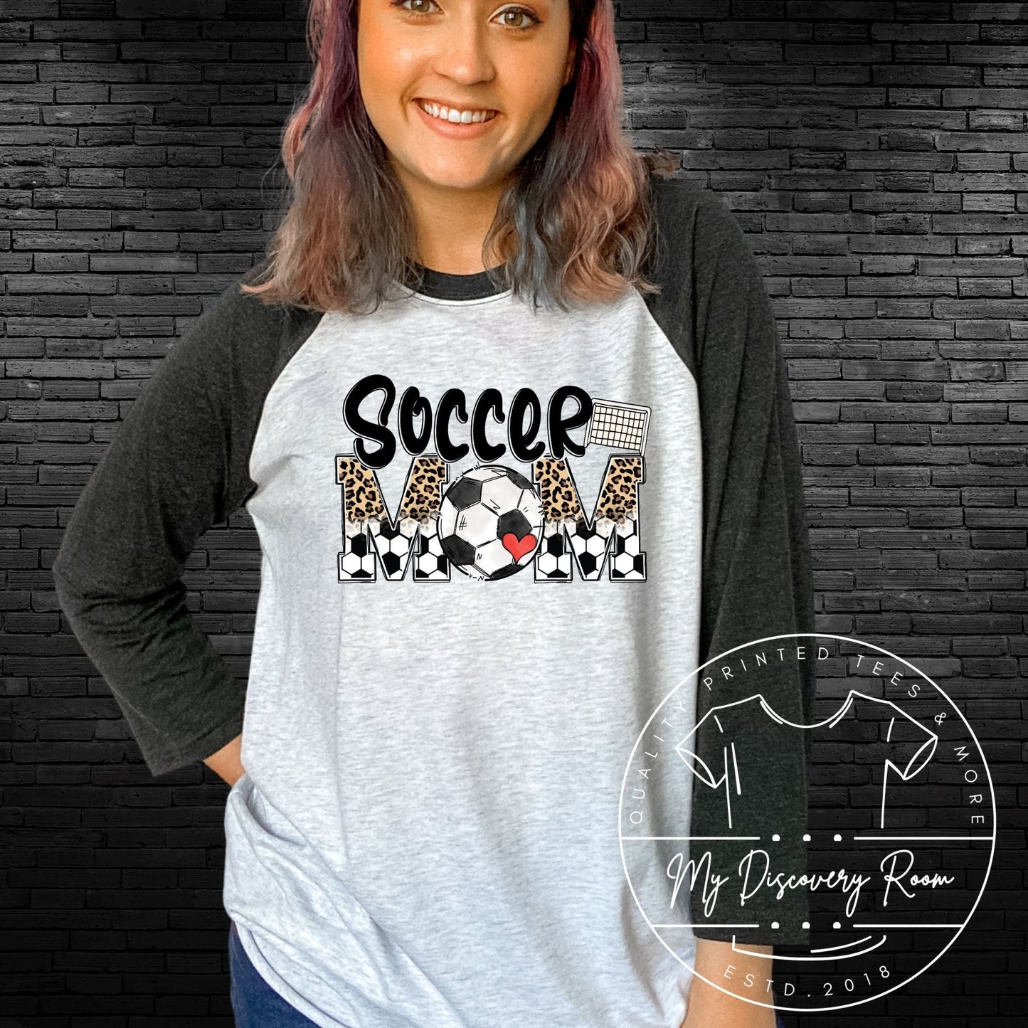 Soccer Mom Leopard Print Graphic Tee - MyDiscoveryRoom