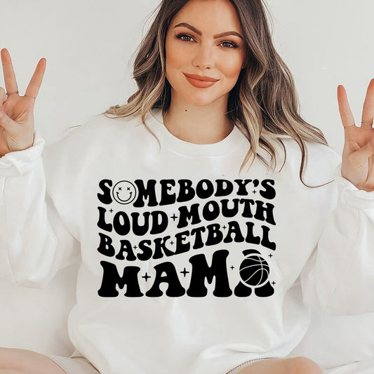 Somebody's Loud Mouth Basketball Mama Graphic Tee - MyDiscoveryRoom