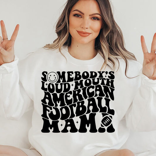 Somebody's Loud Mouth Football Mama Graphic Tee - MyDiscoveryRoom