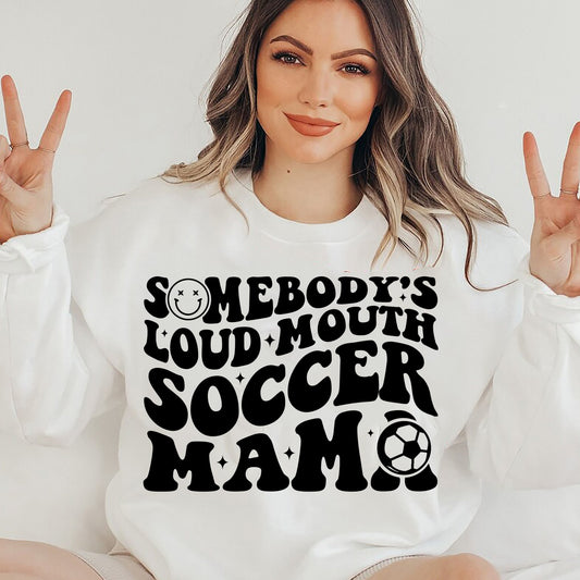Somebody's Loud Mouth Soccer Mama Graphic Tee - MyDiscoveryRoom