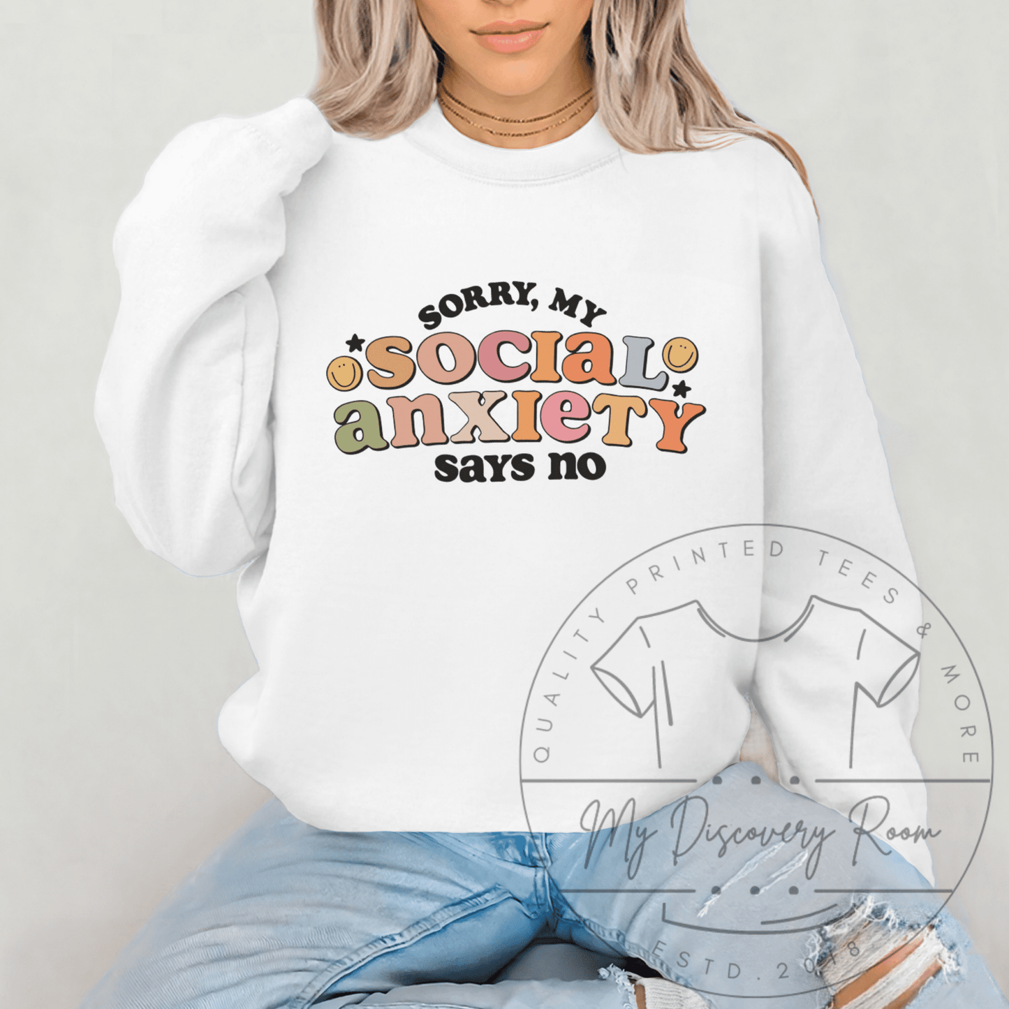 Sorry, My Social Anxiety Says No Graphic Tee - MyDiscoveryRoom