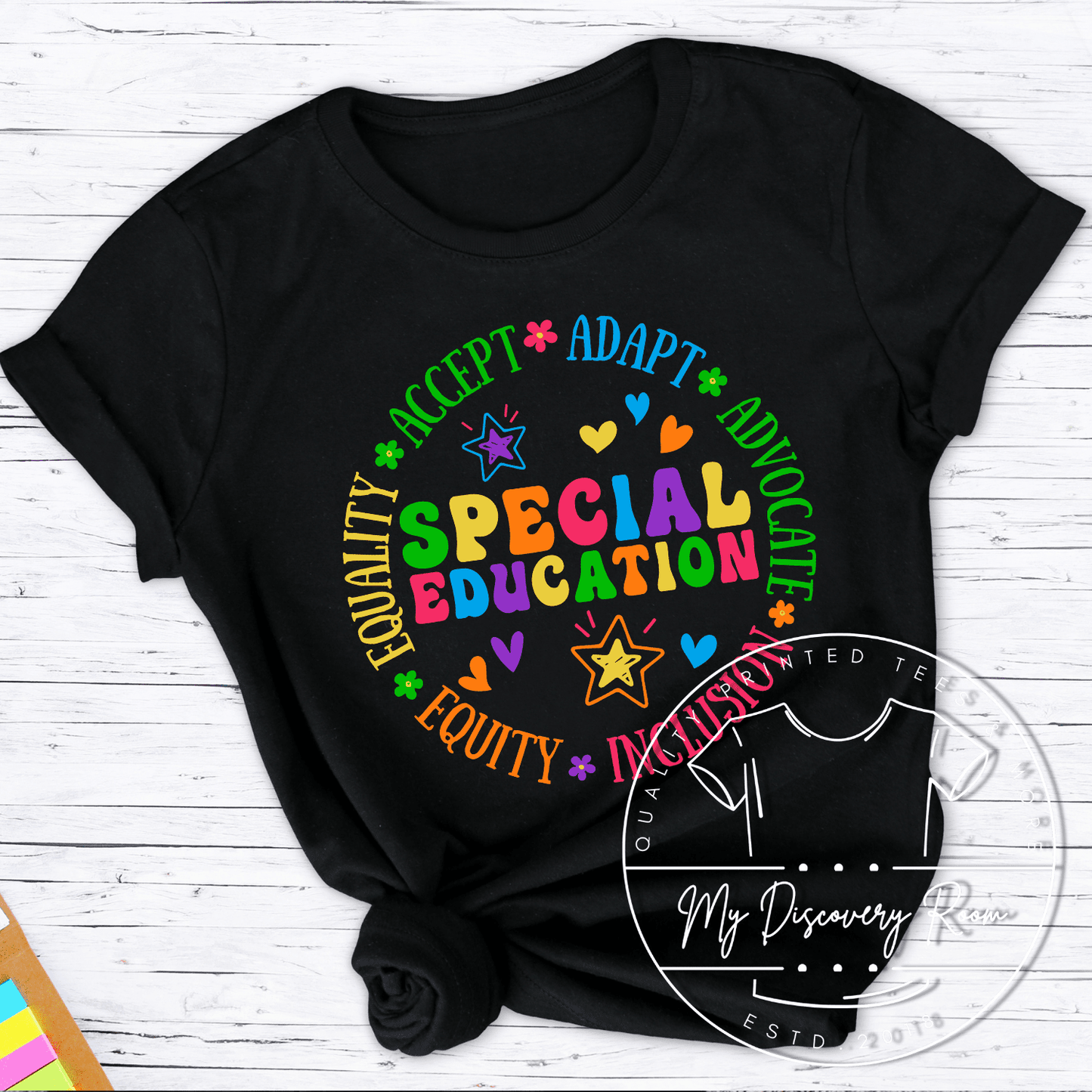 Special Education Accept, Adapt, Advocate Graphic Tee - MyDiscoveryRoom