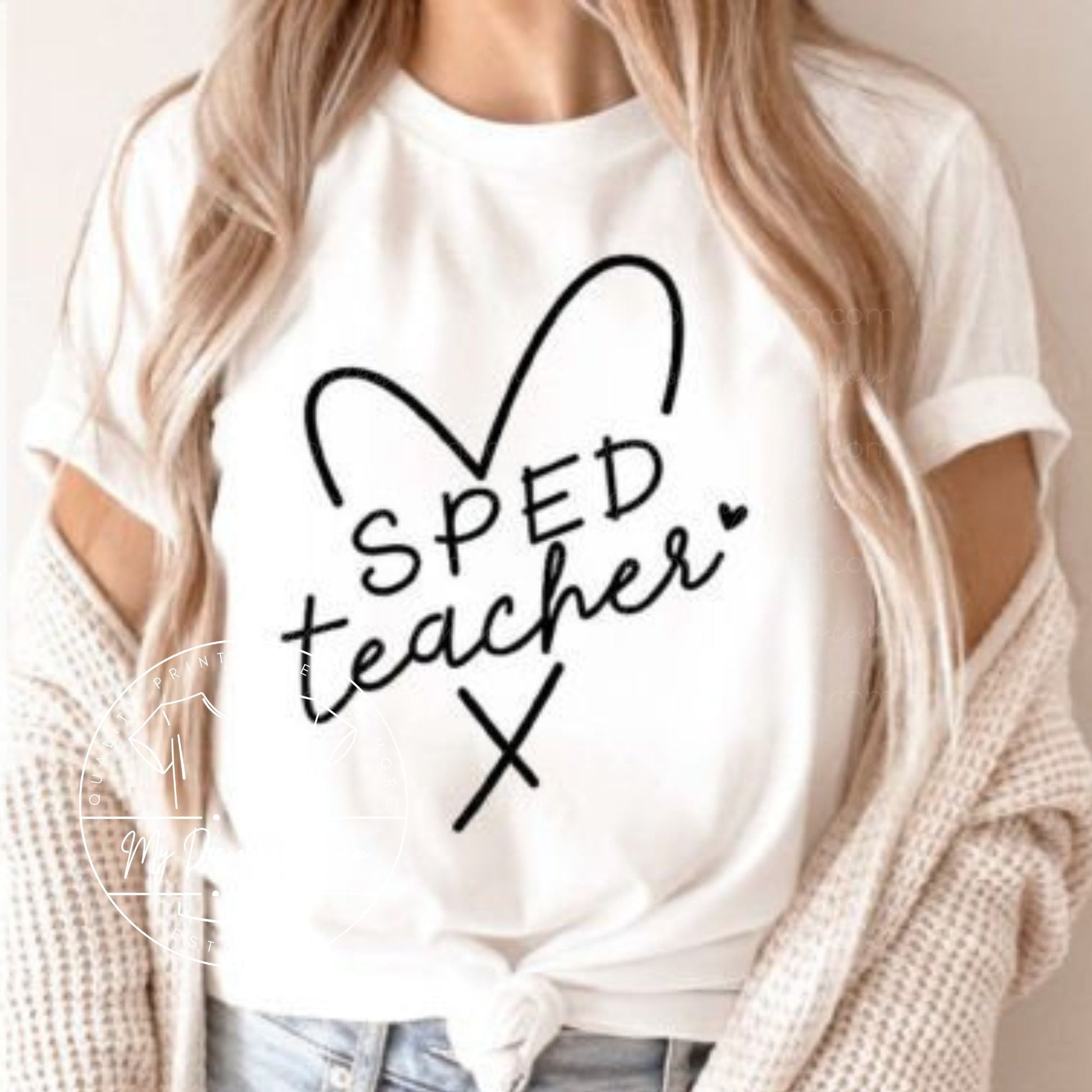 Special Education Teacher With Heart Graphic Tee - MyDiscoveryRoom