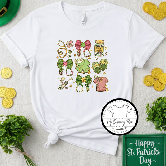 Stethoscopes and Shamrocks St. Patrick’s Day Graphic Tee - MyDiscoveryRoom