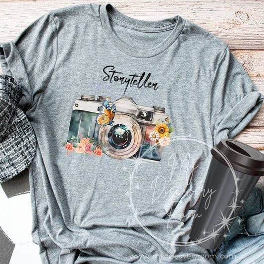 Storyteller with Camera Graphic Tee - MyDiscoveryRoom