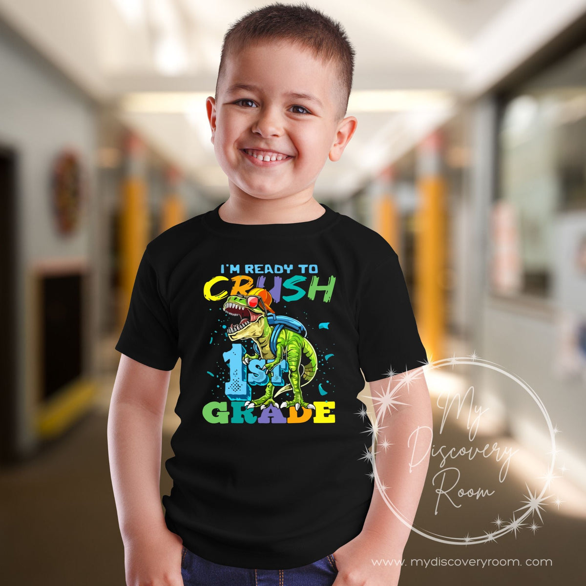 T - Rex Dinosaur Ready to Crush Grade Level Graphic Tee - MyDiscoveryRoom
