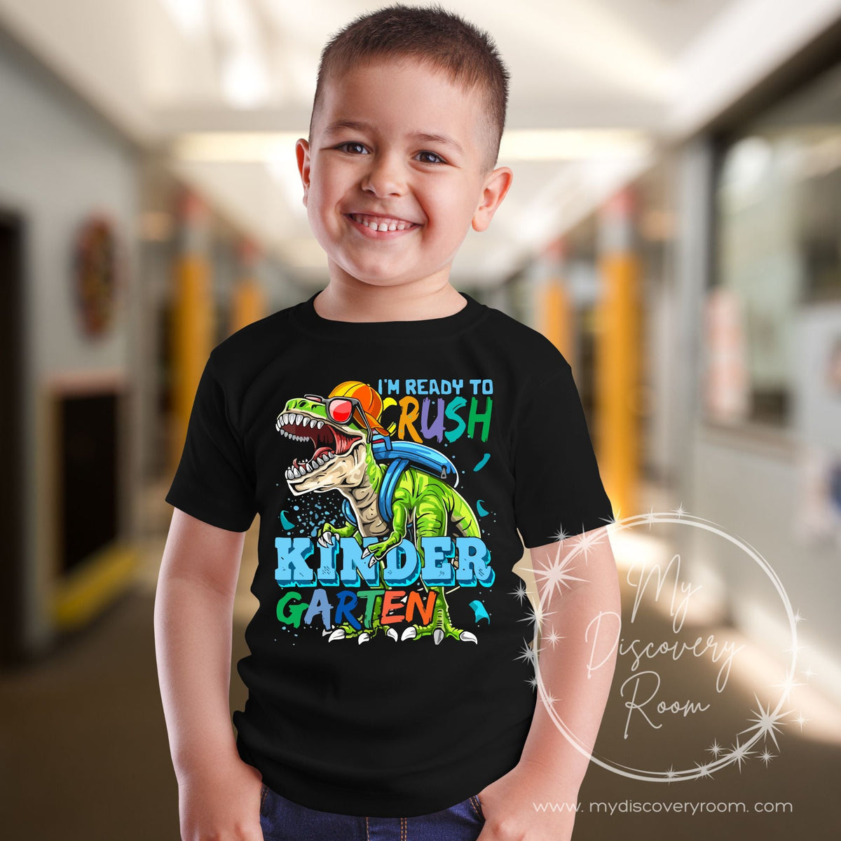 T - Rex Dinosaur Ready to Crush Grade Level Graphic Tee - MyDiscoveryRoom