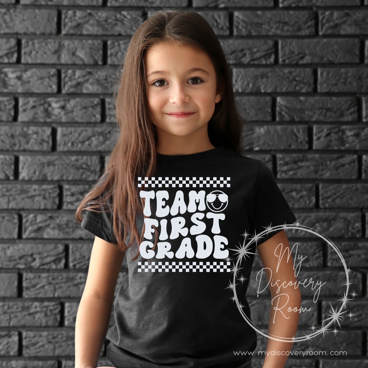 Team Grade Level White Ink Graphic Tee - MyDiscoveryRoom