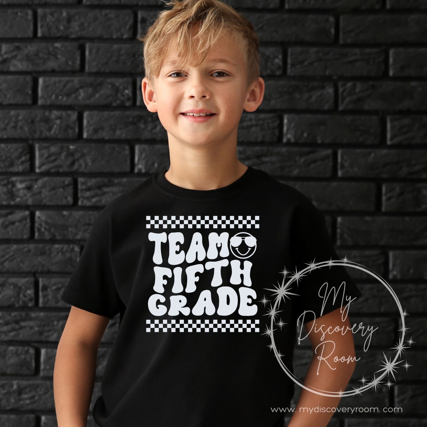 Team Grade Level White Ink Graphic Tee - MyDiscoveryRoom