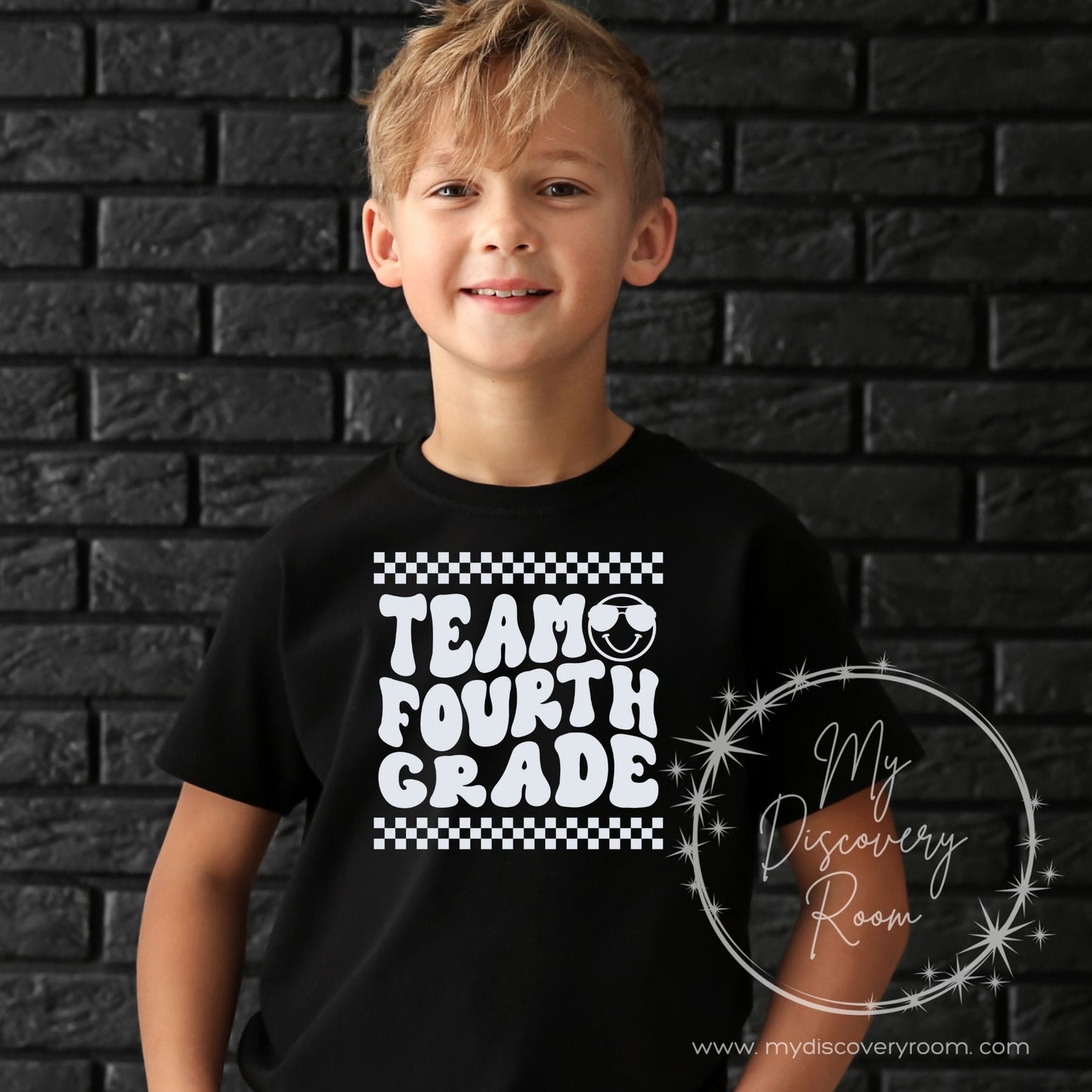 Team Grade Level White Ink Graphic Tee - MyDiscoveryRoom