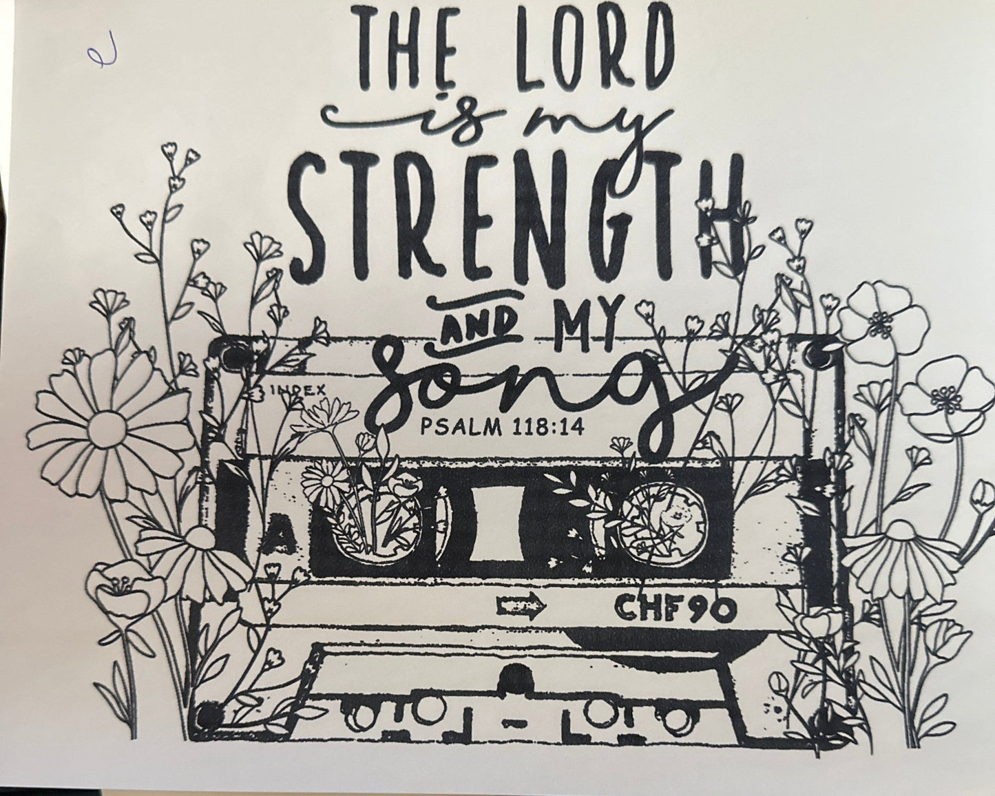The Lord Is My Strength & My Song Psalm 118:14 Graphic Tee - MyDiscoveryRoom