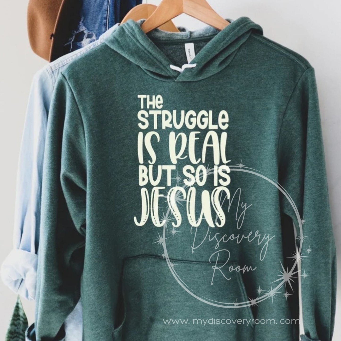 The Struggle Is Real But So Is Jesus Graphic Tee - MyDiscoveryRoom