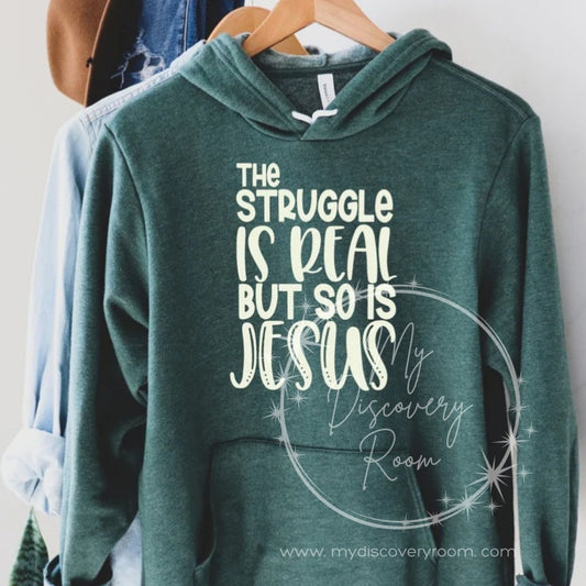 The Struggle Is Real But So Is Jesus Graphic Tee - MyDiscoveryRoom