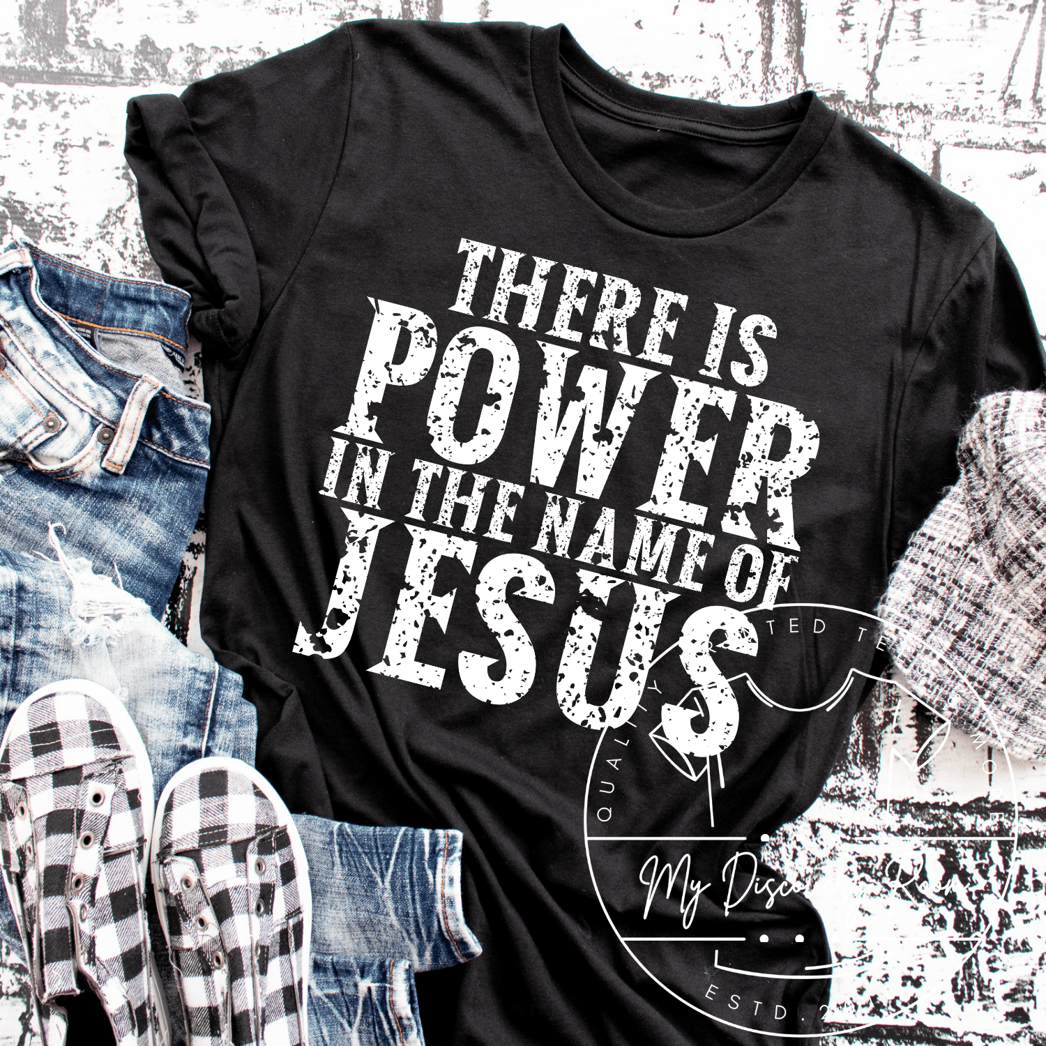 There Is Power In The Name Of Jesus Graphic Tee - MyDiscoveryRoom