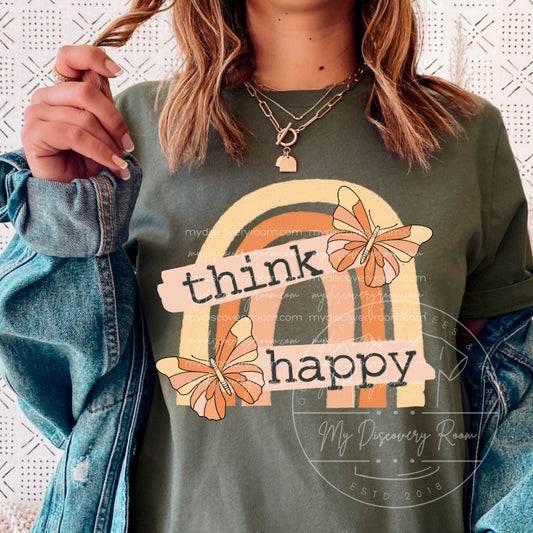 Think Happy Graphic Tee - MyDiscoveryRoom