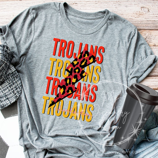 Trojans Charleston with Lighting Bolt Graphic Tee - MyDiscoveryRoom